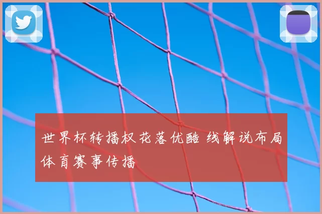 世界杯转播权花落优酷 线解说布局体育赛事传播